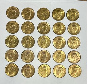 Mexico BU Coin J Lot Cinco Centavos 1954 - 1969 snake 25 BEAUTIFUL BU COINS