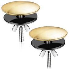 Kitchen Sink Hole Cover 2 Inch Faucet Hole Plug Brushed Gold Stainless 2 P