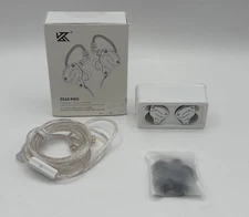 KZ ZS10 Pro In-Ear Monitors - 5 Drivers IEM Earbuds w/ Mic - Black/Silver