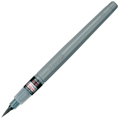 Pentel Brush Pen XFP5M Medium Point Black 1 Count (Pack of 1),