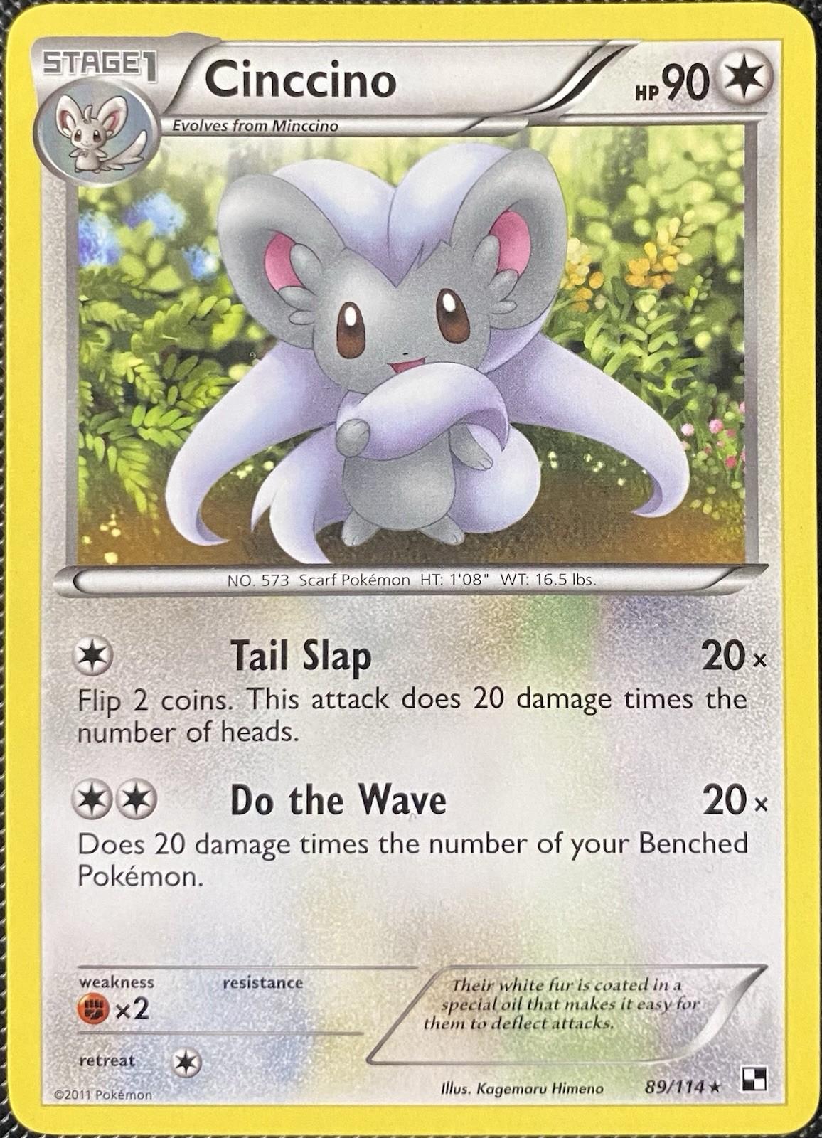 Cinccino 89/114 Black & White Regular - Pokémon Card
