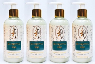 4 Bath & Body Works Aromatherapy EUCALYPTUS PINE Body Lotion Cream Pump 8.4 oz