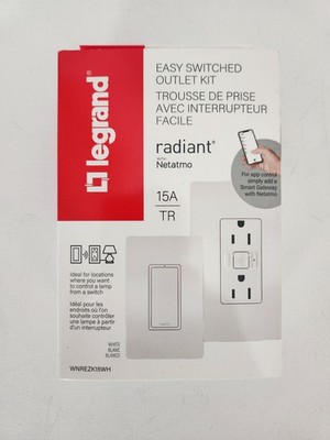 Legrand Radiant Smart Outlet Kit WNREZK15WH Wireless Switch 15A Netatmo