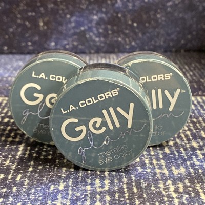 3 X L.A. COLORS Glitzy Girl Gelly Glam Metallic Eyeshadow BLUE LIGHTNING #CES288