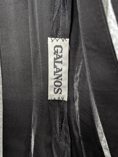 James Galanos x Martha Park Ave Black Silk Chiffon Black Gown Dress USA Couture - Picture 8 of 10