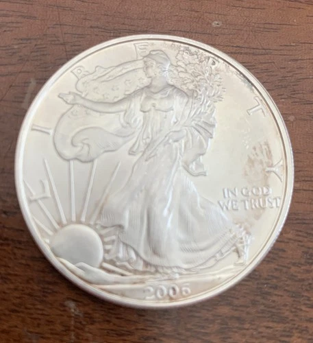 2006 Walking Liberty American Eagle Dollar-0.999 Fine Silver- 1 Oz $1 USA
