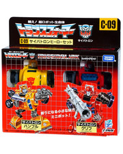 Takara Transformers Missing Link C-09 Cybertron Hero Set Bumblebee & Cliffjumper