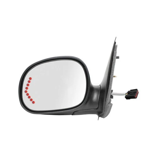 For Ford F-150 1998 99 00 01 02 2003 Door Mirror Driver Side Black | Flat Power