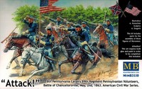 Master Box 3550 Attack - Pennsylvanian Cavalry- American Civil War - 1:35