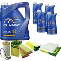 Inspektionspaket 9L Mannol 10W-40 FüR Mercedes W211 E 240 C219 CLS 350 S211