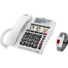 Geemarc CL610 Schnurgebundenes Seniorentelefon Foto-Tasten, Freisprechen, für