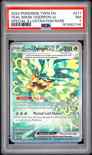 Teal Mask Ogerpon ex graded PSA 7 for sale on eBay
