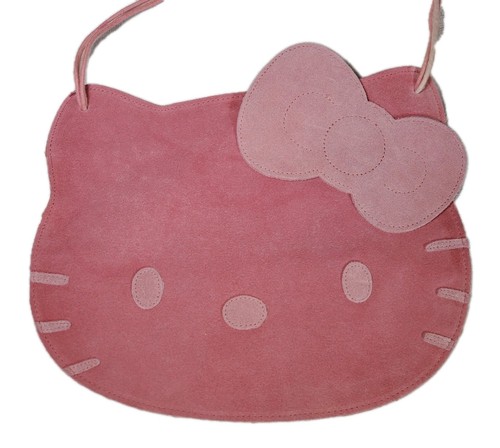 Sanrio Hello Kitty Red Bow Collection Pink Suede Shoulder Bag 2005 Y2K - Picture 3 of 10