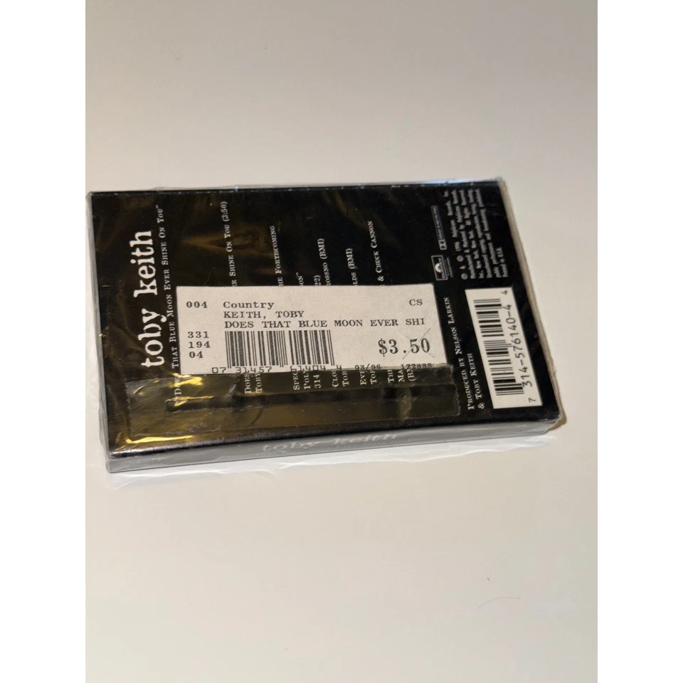 Toby Keith – Does That Blue Moon Ever Shine On You (1996) Cassette Tape SEALED - Image 4 of 4