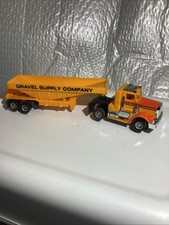Tyco US 1 Electric Trucking Orange Yellow Peterbilt Trailer HO Slot Semi Truck