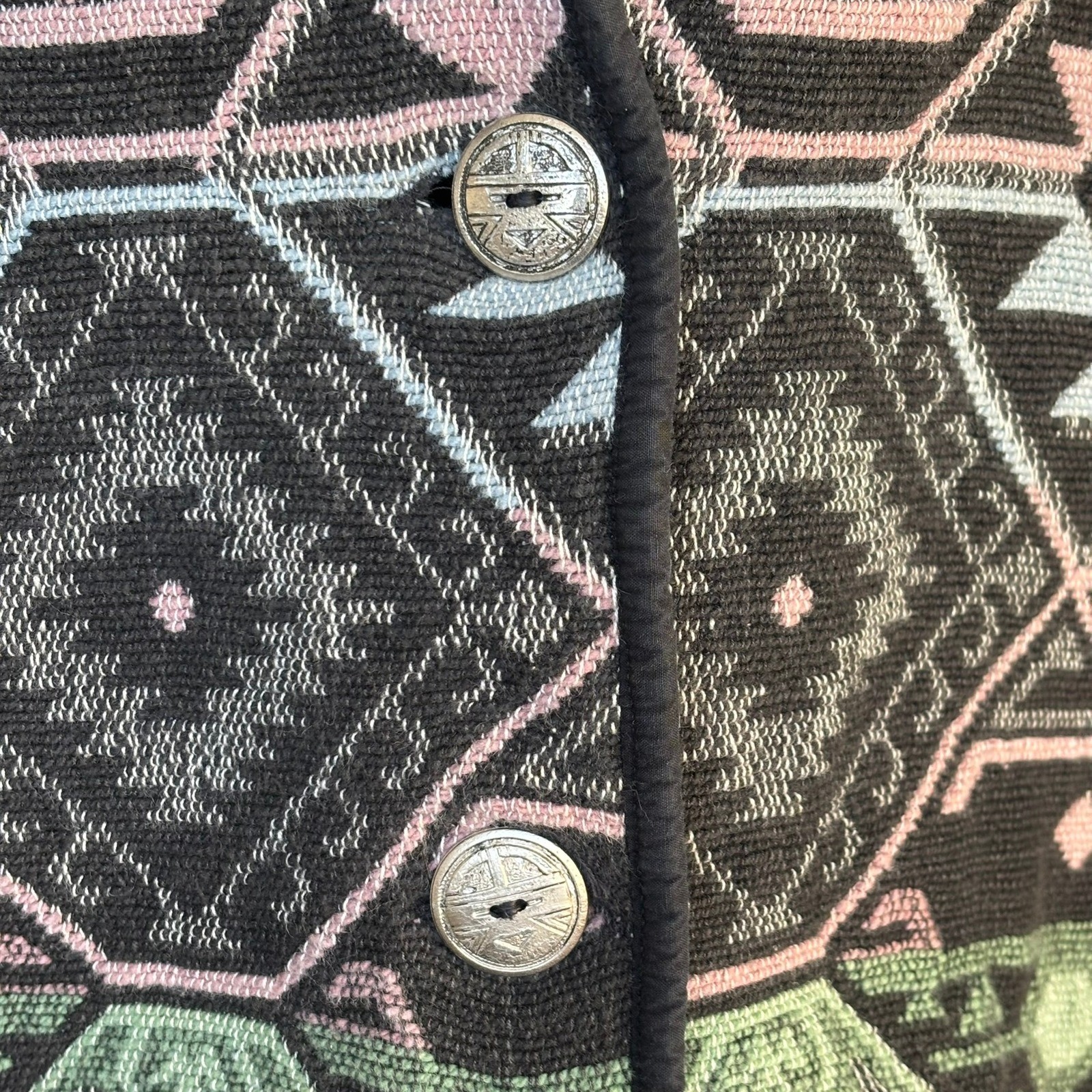 Vintage Aztec Pattern Jacket Size Small Southwest… - image 2