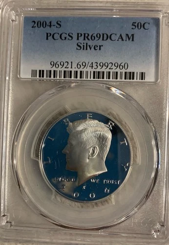 2004-S SILVER KENNEDY HALF PCGS PR-69 DCAM