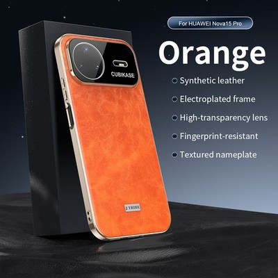 For Huawei nova 15 Pro, Luxury Waxed Grain Leather Hybrid Electroplated Cover