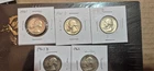 Lot of 5 Silver Washington Quarters