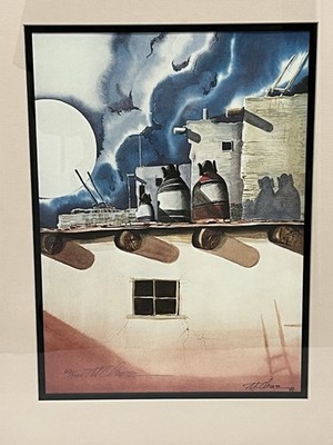 Adobe Home Art Signed by Ronald Chee 