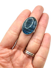 Fine Jewelry Handmade 925 Sterling Silver Labradorite Gemstone Women Ring sz 6