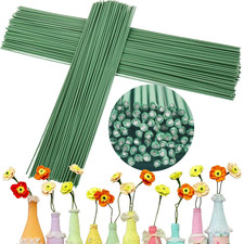100 Pieces 2Mm Green Floral Wire Stems - 12 Inch/30Cm Flexible & Strong Florist