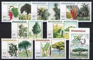 Rwanda 1984 : Trees - Good Set Very Fine MNH Stamps