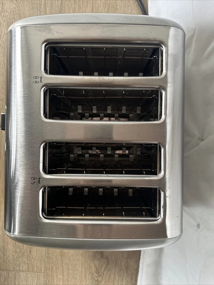 KitchenAid 4 Slice Toaster Digital Display Stainless Steel Silver KMT422CU1 *SEE - Image 4 of 4