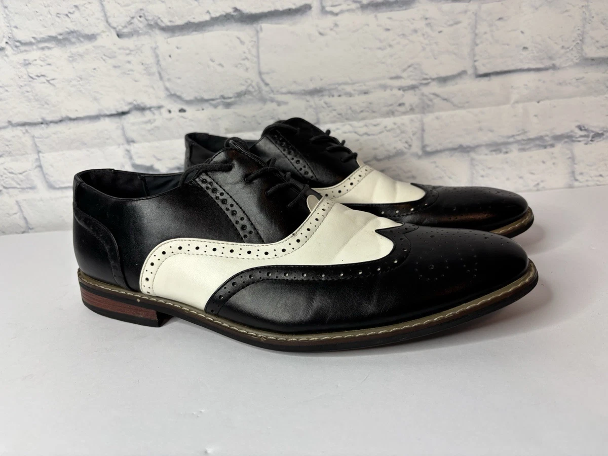 VTG Bragano Cole Haan Men\'s Spectator Oxford SZ 10 D Wingtip Tan White Brogue Mens Spectator Shoes In Men main image 2