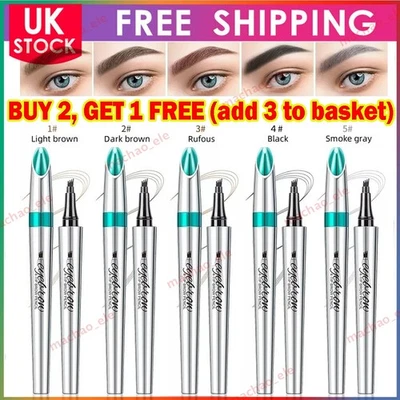 QIC Eyebrow Pencil Pen 3D Tattoo Brow Microblading Long Lasting Waterproof UK