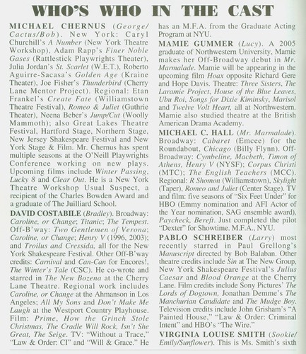 Playbill + Mr Marmalade + Dexter star Michael C Hall , Virginia Louise Smith - Picture 4 of 5