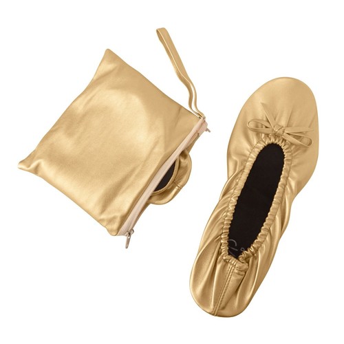 Mujer Plegable Manoletinas Planas Con Portátil Bolsa – Perfect para Bodas & - Imagen 13 de 27