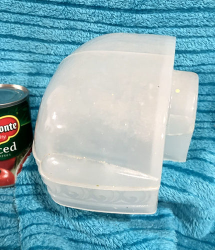 PORCELIER 20er-30er Jahre weißer Porzellan Badleuchter Ersatzglas Schlupfschirm - Bild 6 von 13