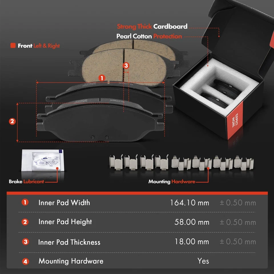 Дисковый ротор переднего бокового тормоза и керамическая тормозная колодка 6 шт для Ford Windstar 1999-2003 - Изображение 3 из 4