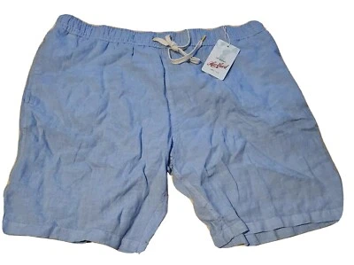 Short de bain XXL HOMME HARTFORD Lin bleu ciel - Photo 1/4
