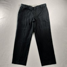 Eddie Bauer Wrinkle Free Relaxed Fit Black Khaki Pants Mens Size 35x29