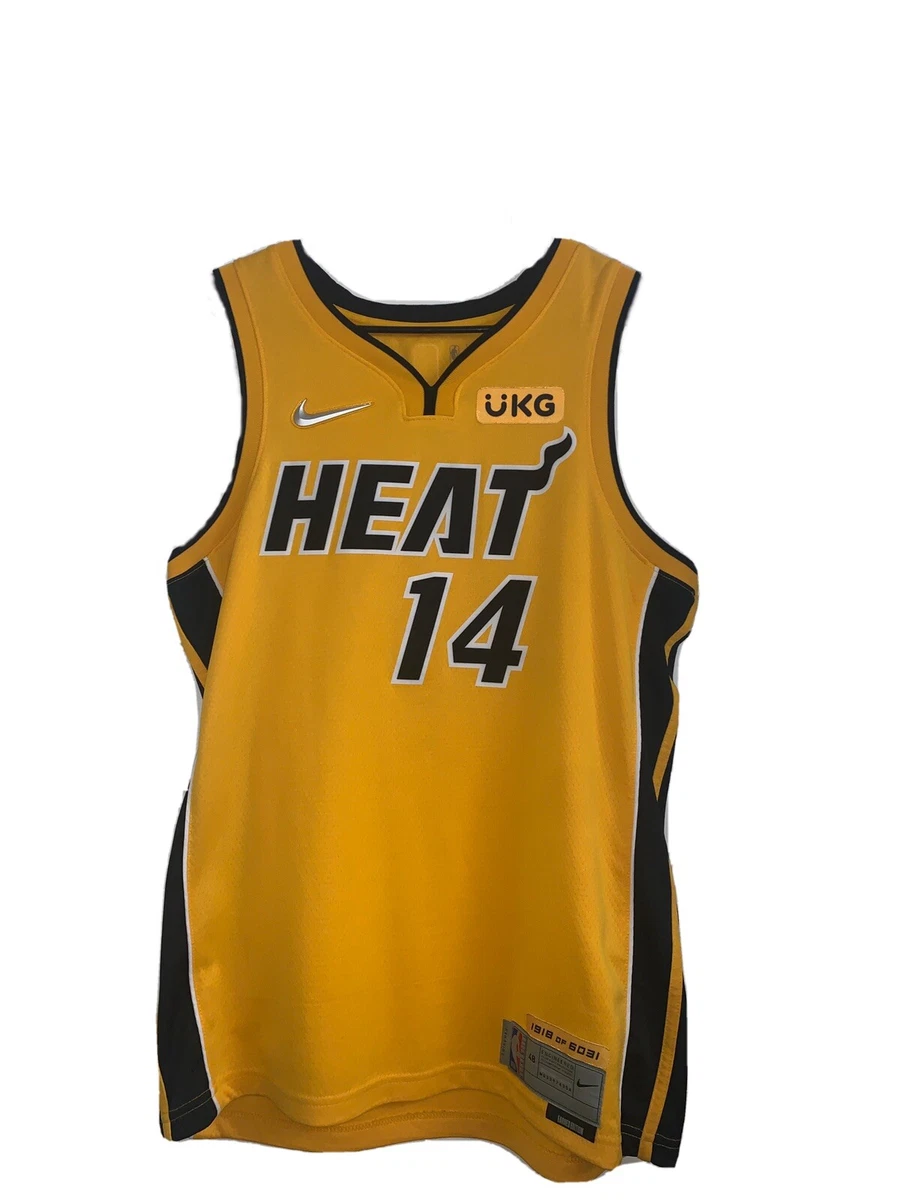 Miami Heat Earned Edition Trophy Gold Nike NBA Basketball Jersey