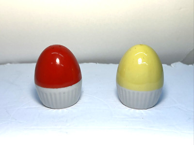 Egg Shaped Ceramic Salt & Pepper Shakers