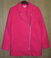 BlueZoo Girls Pink Faux Wool Longer Length Winter Coat Jacket Age 10 140cm