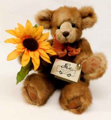 2002 Jacquie Pollitt's Threadbears ''Punkin'' Recycled Mink & Suede 14'' Tall Bear