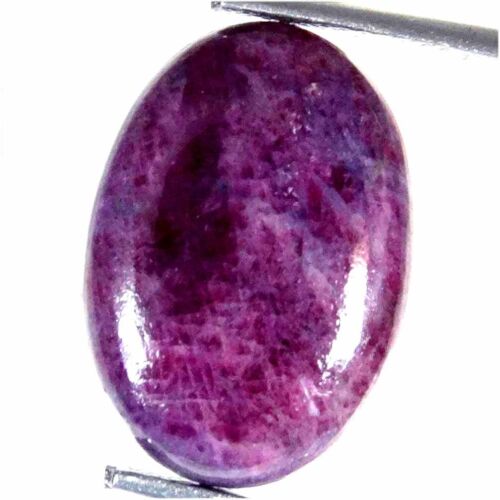 14.25Cts. 13X19X5mm 100% Natural Top Red Ruby In Zoisite Oval Cab Loose Gemstone