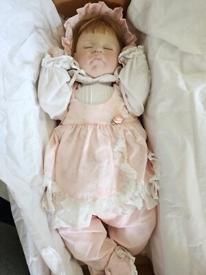1983 Lee Middleton First Moments Sleeping Baby Signed Cert Of Authenticity Box