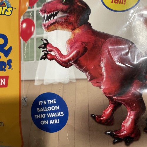 Discovering Dinosaurs Red T-Rex Fun Life-Size Jumbo Air Walker 68" Foil Balloon - Picture 4 of 12