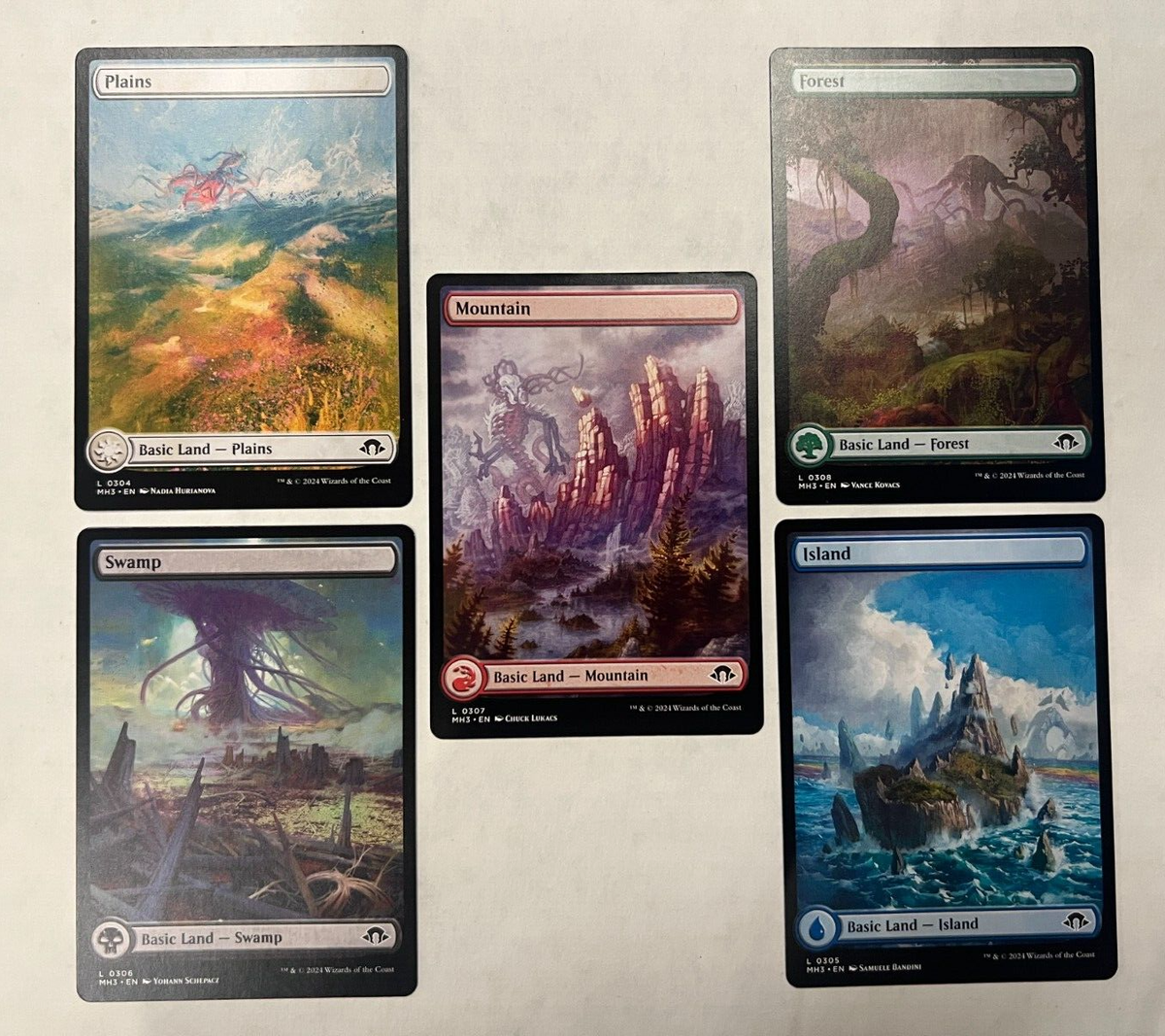 FULL ART Basic Land Set of 5 Modern Horizons 3 MTG MH3 M/NM