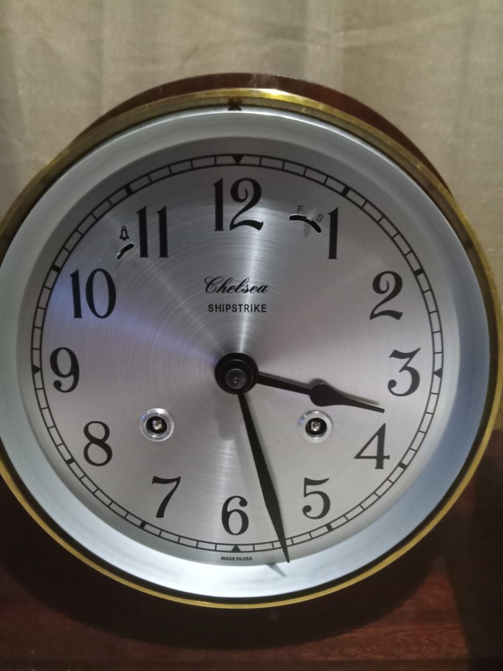 Chelsea Ships Clock Shipstrike Brass 5" 1/2 Dial eBay