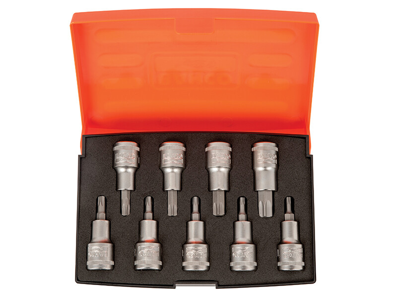 S9TORX 1/2in Drive Socket Set of 9 Metric | 9 piece TORX socket set | TX20 to TX60 sizes | 1/2in drive sockets | High-performance alloy steel - Image 6
