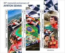 2025 01 - SIERRA LEONE - NAYRTON SENNA 30ÈME 6V série complète MNH **
