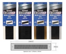  Letterbox Draught Excluder Seal Bristle Brush Internal Letter Box Metal Cover