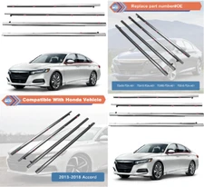 4 PACK Car Outside Window Molding Weatherstrip Seal for Honda Accord 2013-2018