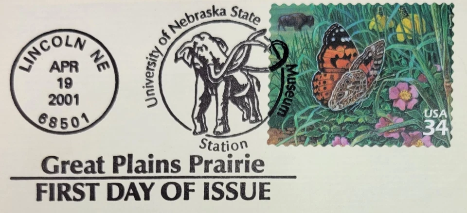 1st Day Issue 22kt Gold Stamp & Envelope - Painted Lady Butterfly - Image 3 of 3